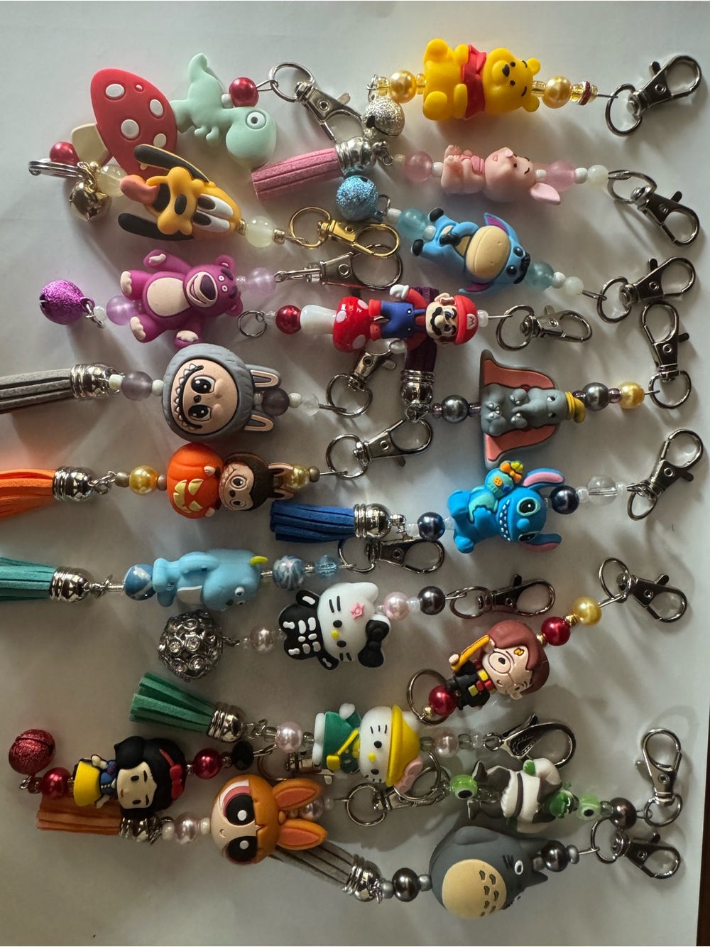 Cute Assorted Kids Character Keychains - Multi-Color